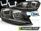 VW Golf 7, Első Lámpa, Fényszóró, U-Type DRL (Évj.: 2012.11 -től) by Tuning-Tec 