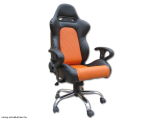 Detroit irodai szék sport Kartámasszal, fekete / narancs