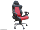 Detroit irodai szék sport Kartámasszal, fekete / piros