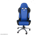 Irodai szék sportülés, fekete / kék