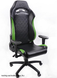 London FK irodai szék sport Kartámasszal, fekete/zöld