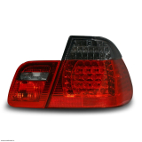 BMW E46 98-01 Limousine átlátszó/fekete/vörös LED hátsó lámpa