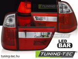 BMW X5 E53 09.99-10.03 RED WHITE LED BAR Tuning-Tec Hátsó Lámpa