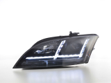 fényszórók nappali menetfény LED DRL kinézet Audi TT 8J évjárat: 06-10 fekete