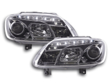 Nappali menetfényes fényszóró LED-es (DRL kinézet) VW Touran típus: 1T / VW Caddy típus: 2K évjárat: 03-06 króm