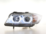 fényszórók Xenon nappali menetfény LED DRL kinézet  BMW széria: 3 E90/E91 szedán / kombi  05-08 évjárat króm