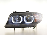fényszórók Xenon nappali menetfény LED DRL kinézet  BMW széria: 3 E90/E91 szedán / kombi  05-08 évjárat fekete