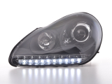 Xenon Nappali menetfényes fényszóró LED-es (DRL kinézet) Porsche Cayenne évjárat: 03-07 fekete