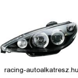 1 készlet (bal, jobb) AE egyedi erős fényű fényszórók Peugeot 206 98-01, átlátsz