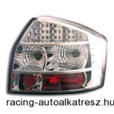 Hátsó lámpák, LED, Audi A4 B6 01-02, átlátszó/króm
