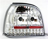 Hátsólámpa készlet - LED, VW Golf 3 91-97, átlátszó/króm