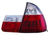 Hátsó lámpák, LED, BMW E46 Touring 99-02, átlátszó/vörös (4 darabos)