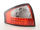 Audi A6 szedán, 4B típus (97-03 évjárat) LED-es hátsó lámpa vörös/átlátszó