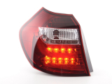 BMW 1 sorozat E87/E81 3/5 ajtós (04-06 évjárat) LED-es hátsó lámpa vörös/átlátszó