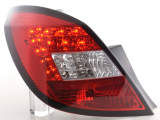 Opel Corsa D 5 ajtós (06-10 évjárat) vörös/átlátszó LED-es hátsó lámpa