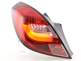Opel Corsa D 3 ajtós (06-10 évjárat) vörös/átlátszó LED-es hátsó lámpa
