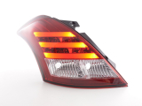 Suzuki Swift Sport (2011-2013 évjárat) vörös/átlátszó LED-es hátsó lámpa