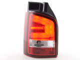 VW T5 (03-10 évjárat) vörös/átlátszó LED-es hátsó lámpa