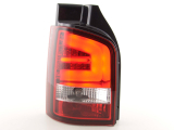 VW T5 (2010 évjárattól) vörös/átlátszó LED-es hátsó lámpa