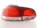 VW Golf 6, 1K típus (08 évjárattól) LED-es hátsó lámpa vörös/átlátszó