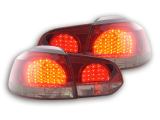 VW Golf 6, 1K típus (08 évjárattól) fekete/red LED-es hátsó lámpa