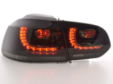 VW Golf 6, 1K típus (2008-2012 évjárat) fekete GTI-Look LED-es hátsó lámpa