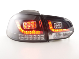 VW Golf 6, 1K típus (2008-2012 évjárat) fekete LED irányjelzős LED-es hátsó lámpa