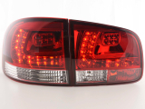 VW Touareg, 7L típus (03-09 évjárat) vörös/átlátszó LED-es hátsó lámpa