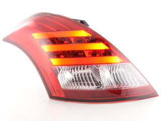 Suzuki Swift (2011 évjárattól) vörös/átlátszó LED-es hátsó lámpa