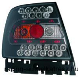 Hátsó lámpák, LED, Audi A4 B5 95-00, átlátszó/fekete