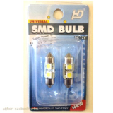 2 SMD LED-es Szofita Izzó, 31mm, (Fehér), 2db 