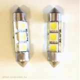 3 SMD LED-es Szofita Izzó, 36mm, (Fehér), 2db 
