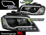 Audi A3 8P, Led Tube Lights, True DRL Első Lámpa (Évj.: 2008 - 2012) by Tuning-Tec 