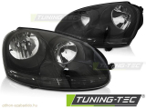 VW Golf 5 Fekete Első Lámpa, Tuning-Tec,(Évj.: 2003.10 - 2009) 