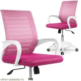 SOFOTEL mikrohálós irodai szék Batura fehér és rózsaszín