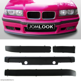 BMW E36 4 darabos lökhárító csík készlet első fekete