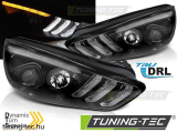 FORD FOCUS MK3 15-18 BLACK DRL LED SEQ INDICAOR Tuning-Tec Fényszóró