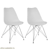 SOFOTEL modern skandináv stílusú szék, Kapra - fehér 2 db