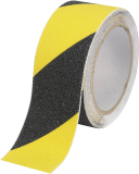 Jelző/csúszásgátló szalag - fekete-sárga - 45m*5cm
