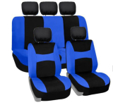 Univerzális 8 részes üléshuzat szett - fekete-kék UL-AG28458-BL
