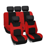 Univerzális 8 részes üléshuzat szett - fekete-piros UL-AG28458-BR
