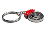 W16362-6 Féktárcsa alakú kulcstartó féknyereggel - piros
