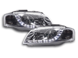 Nappali menetfényes fényszóró LED-es (DRL kinézet) Audi A3 8P/8PA évjárat: 03-07 króm