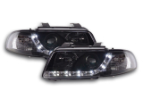 Nappali menetfényes fényszóró LED-es (DRL kinézet) Audi A4 B5 8D évjárat: 95-99 fekete