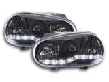 Nappali menetfényes fényszóró LED-es (DRL kinézet) VW Golf 4 típus: 1J évjárat: 98-03 fekete