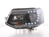 Nappali menetfényes fényszóró LED DRL-el VW Bus T5 évjárat: ab 2009 fekete
