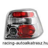 Hátsólámpa készlet - VW Golf 4 97-03, átlátszó/króm