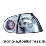 Hátsólámpa készlet - LED, VW Golf 5 03- (kivéve Golf Plus), átlátszó/króm