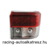 Hátsólámpa készlet - LED, VW T4 90-02, átlátszó/vörös/króm