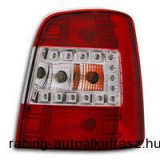 Hátsólámpa készlet - LED, VW Touran 03-, vörös/átlátszó